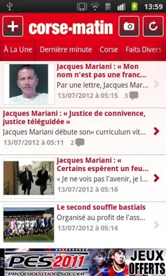 Corse Matin android App screenshot 4